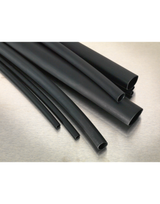 Heat Shrink Tubing Assortment 72pc Black Adhesive Lined 200mm