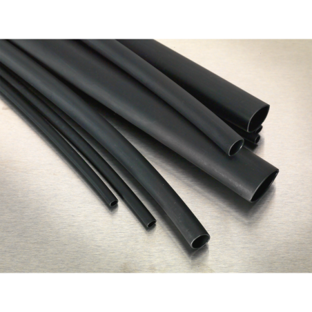 Heat Shrink Tubing Assortment 72pc Black Adhesive Lined 200mm