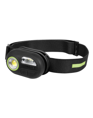 Rechargeable Head Torch with Auto-Sensor 3W COB & 1W SMD LED