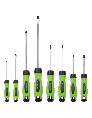 Screwdriver Set 8pc Hi-Vis Green