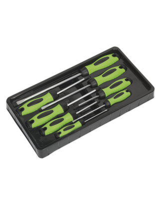 Screwdriver Set 8pc Hi-Vis Green