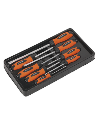 Screwdriver Set 8pc Hammer-Thru Hi-Vis Orange