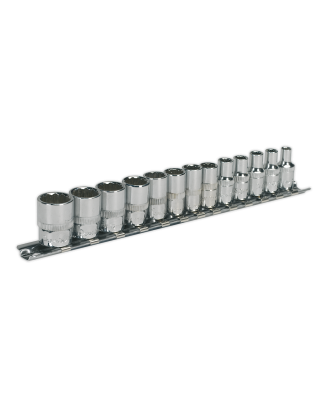 Socket Set 13pc 1/4"Sq Drive 12pt WallDrive® Metric