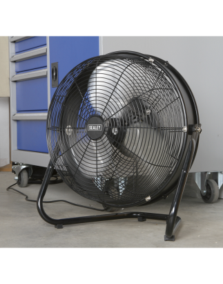 Industrial High Velocity Floor Fan with Internal Oscillation 18"