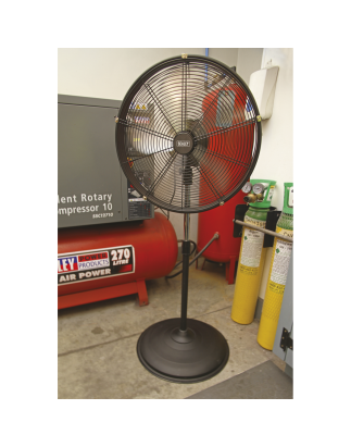 Industrial High Velocity Oscillating Pedestal Fan 20" 230V