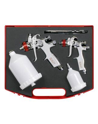 HVLP Top Coat/Touch-Up Gravity Feed Spray Gun Set