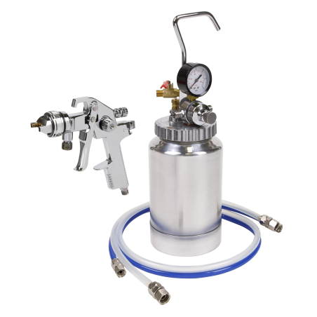 HVLP Pressure Pot System with Spray Gun & Hoses 1.7mm Set-Up