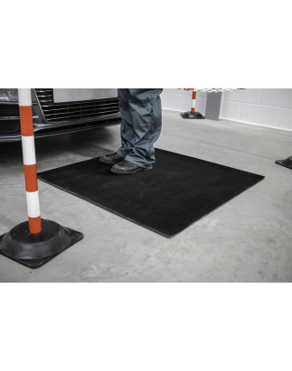 Tapis de sécurité isolant en caoutchouc pour électricien 1 x 1 m