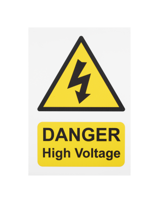 High Voltage Vehicle Warning Sign