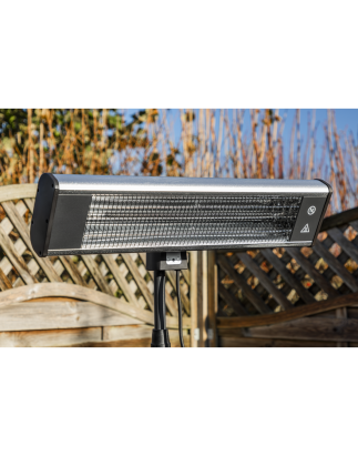 High Efficiency Carbon Fibre Infrared Patio Heater with Telescopic Floor Stand 1800W/230V