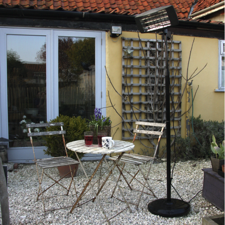 Infrared Quartz Patio Heater with Telescopic Floor Stand 2000W/230V