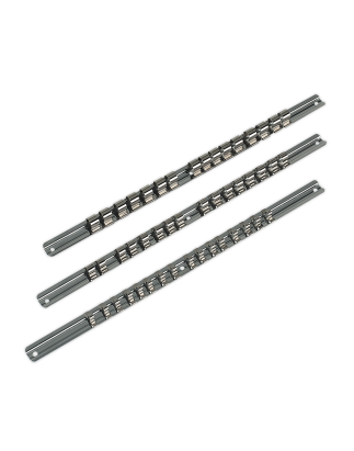 Socket Retaining Rail Set 3pc 1/4", 3/8" & 1/2"Sq Drive