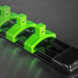 Socket Retaining Rail with 16 Clips 1/4"Sq Drive - Hi-Vis Green