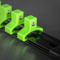 Socket Retaining Rail with 16 Clips 3/8"Sq Drive - Hi-Vis Green