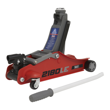 180° Handle Low Profile Short Chassis Trolley Jack 2 Tonne - Red