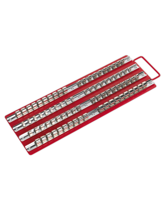 Socket Rail Tray Red 1/4", 3/8" & 1/2"Sq Drive