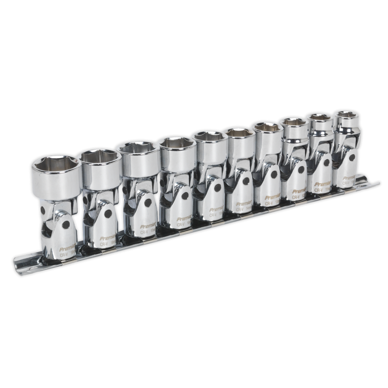 Universal Joint Socket Set 10pc 3/8"Sq Drive 6pt WallDrive® Metric