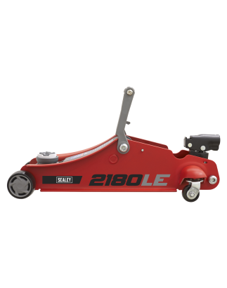 180° Handle Low Profile Short Chassis Trolley Jack 2 Tonne - Red