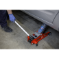 180° Handle Low Profile Short Chassis Trolley Jack 2 Tonne - Red