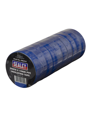 PVC Insulating Tape 19mm x 20m Blue Pack of 10