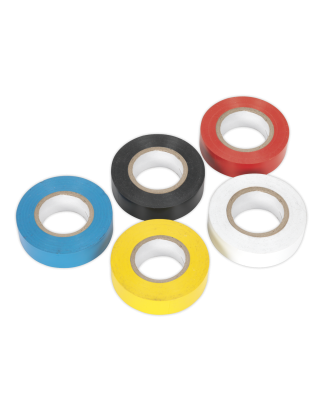 PVC Insulating Tape 19mm x 20m Mixed Colours Pack of 10