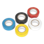 PVC Insulating Tape 19mm x 20m Mixed Colours Pack of 10