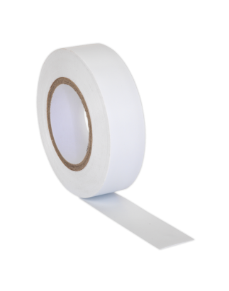 PVC Insulating Tape 19mm x 20m White Pack of 10