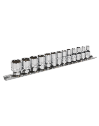 Socket Set 13pc 1/4"Sq Drive Lock-On™ 6pt Metric