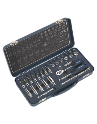 Socket Set 32pc 1/4"Sq Drive Lock-On™ 6pt Metric