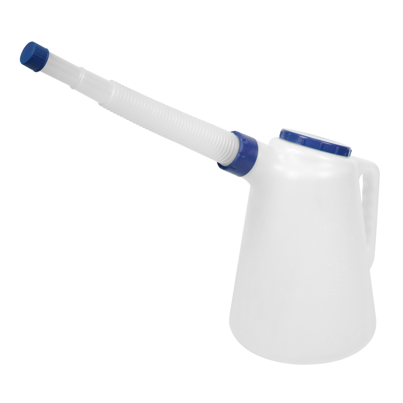 Oil Container with Flexible Spout 5L - Blue Lid