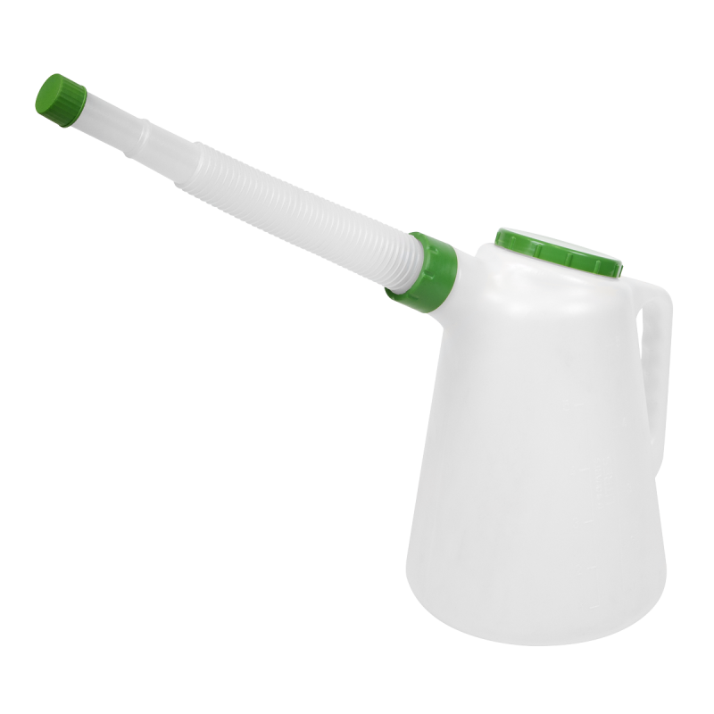 Oil Container with Flexible Spout 5L - Green Lid