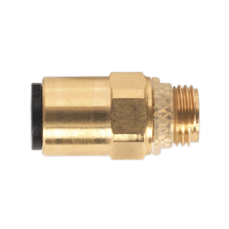 Brass SuperThread Straight Adaptor 6mm x 1/8"BSP Pack of 2 (John Guest Speedfit®)