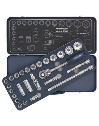 Socket Set 26pc 1/2"Sq Drive Lock-On™ 6pt Metric