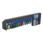 Multi-Coloured Socket Set 12pc 1/4"Sq Drive 6pt WallDrive® Metric