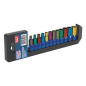 Multi-Coloured Socket Set 12pc 1/4"Sq Drive 6pt WallDrive® Metric