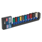 Multi-Coloured Socket Set 10pc 3/8"Sq Drive 6pt WallDrive® Metric