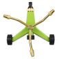 3-Arm Brass Sprinkler with Metal Wheeled Base