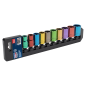 Jeu de douilles multicolores 10 pièces 1/2"Sq Drive WallDrive® métrique