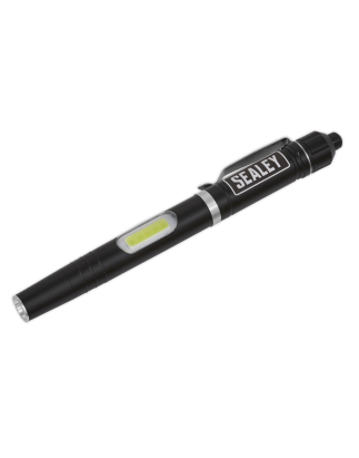 Lampe-stylo en aluminium 3W SMD et LED COB 1W