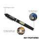 Lampe-stylo en aluminium 3W SMD et LED COB 1W