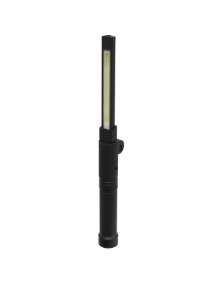 Rechargeable Aluminium Folding Pocket Light 2 COB & 1 SMD LED