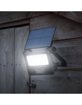 Extra-Slim Solar Floodlight with Wall Bracket 20W SMD LED