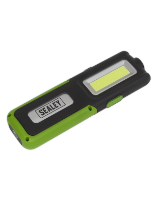 Rechargeable Inspection Light 5W COB & 3W SMD LED with Power Bank - Green