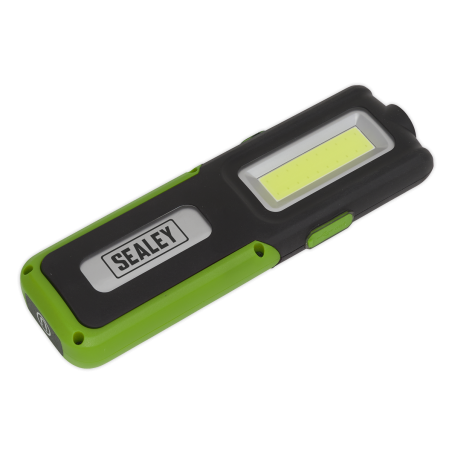 Rechargeable Inspection Light 5W COB & 3W SMD LED with Power Bank - Green