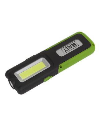 Rechargeable Inspection Light 5W COB & 3W SMD LED with Power Bank - Green