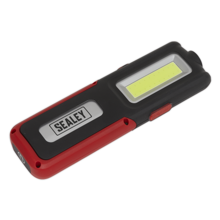 Rechargeable Inspection Light 5W COB & 3W SMD LED with Power Bank - Red