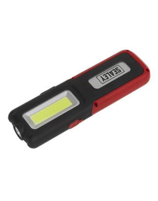 Lampe d'inspection rechargeable 5W COB et 3W SMD LED avec banque d'alimentation - Rouge