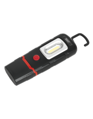 Lampe d'inspection rechargeable 360° 3W COB & 1W SMD LED Noir Lithium-Polymère