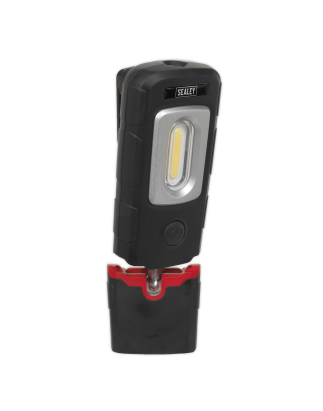 Lampe d'inspection rechargeable 360° 3W COB & 1W SMD LED Noir Lithium-Polymère