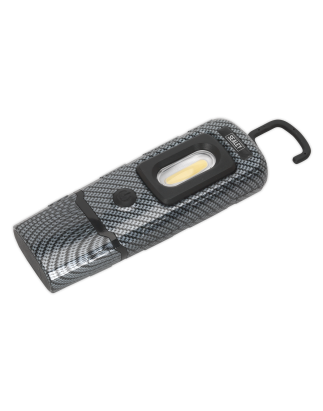 Rechargeable 360° Inspection Light 3W COB & 1W SMD LED Carbon Fibre Effect